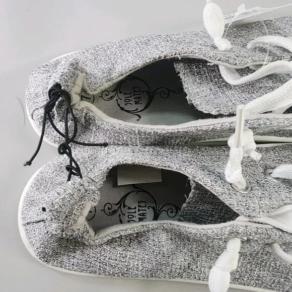 Womens Soles Mates Sz 7 012040 Gray Canvas Lightweight Comfortable Slip In Shoes - Picture 4 of 8